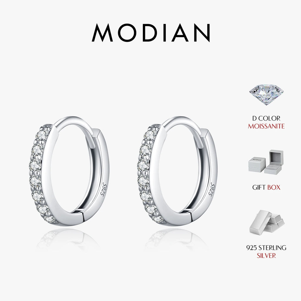 MODIAN creoler med moissanit – 925 sterlingsilver för dam
