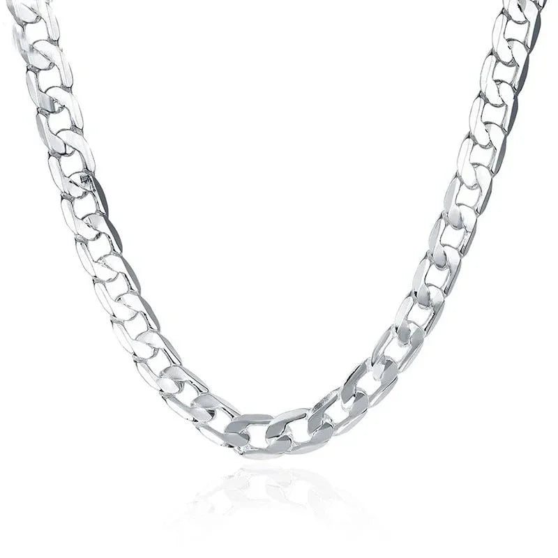 Klassiskt kedjehalsband 6 mm i 925 silver – unisex