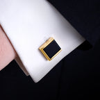 Manschettknappar & slipsklämma set – svart elegant accessoar