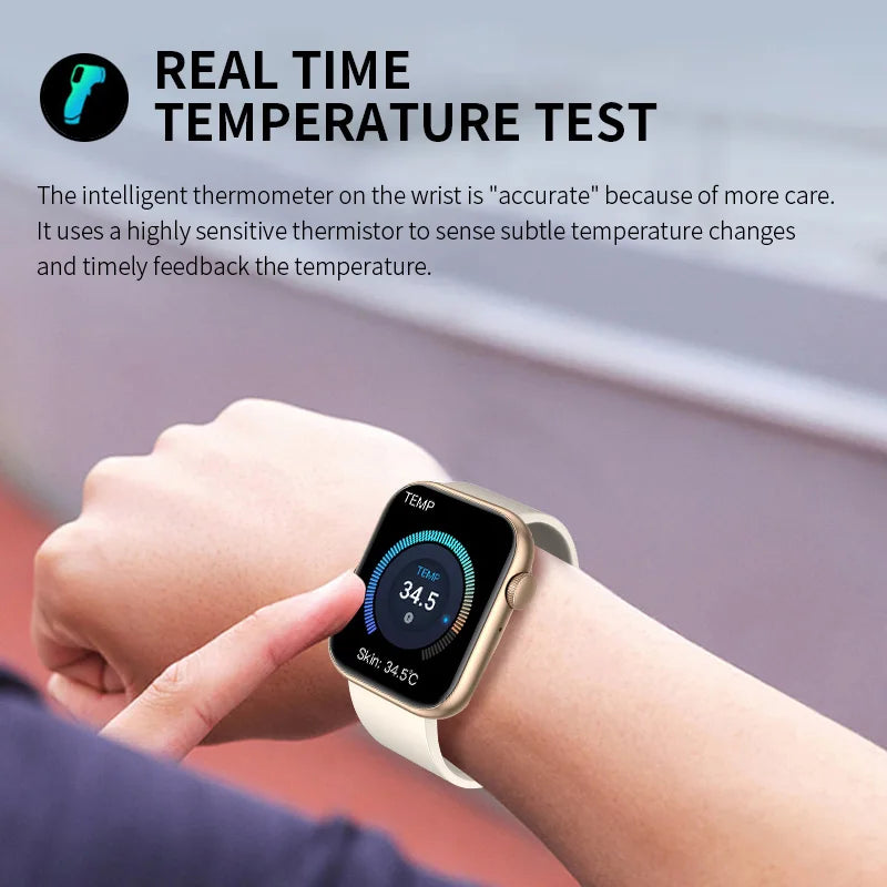 LIGE Smartwatch 1.85” – Bluetooth-samtal & temperaturmätning