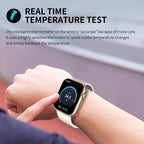 LIGE Smartwatch 1.85” – Bluetooth-samtal & temperaturmätning