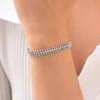Trelagers tennisarmband i rostfritt stål