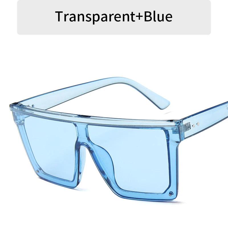 Vintage Flat Top Solglasögon – fyrkantiga UV400 shades unisex