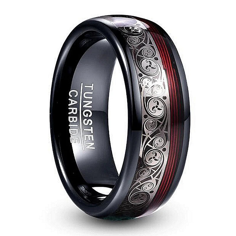 SOMEN TUNGSTEN svart herrring 8 mm med röd gitarrsträng