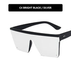 Vintage Flat Top Solglasögon – fyrkantiga UV400 shades unisex