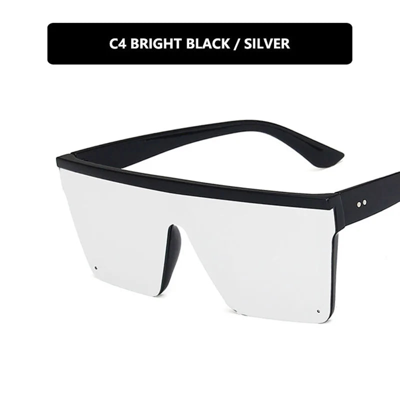 Vintage Flat Top Solglasögon – fyrkantiga UV400 shades unisex