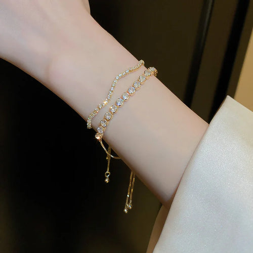 Armband dam – vågformat armband med kristaller för fest