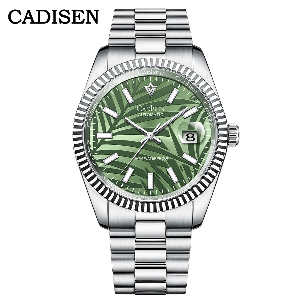CADISEN automatisk herrklocka 40 mm – Safirglas
