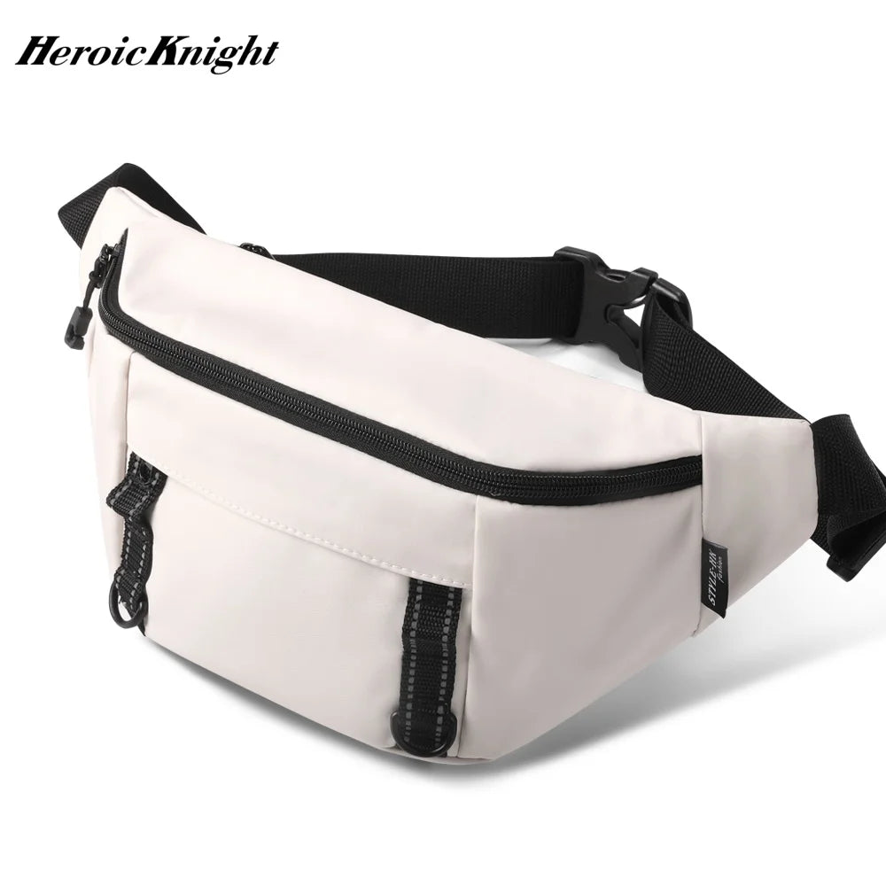 Heroic Knight midjeväska herr – vit sportig slingbag med flera fack