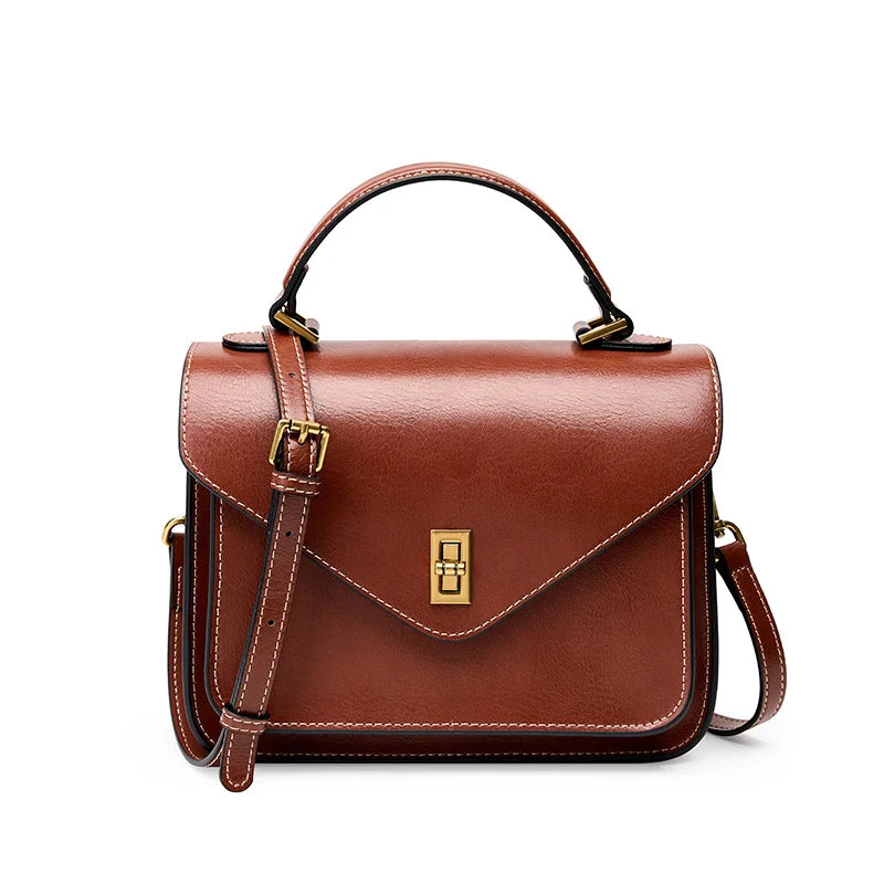 Axelväska i äkta läder dam – klassisk & kompakt crossbody