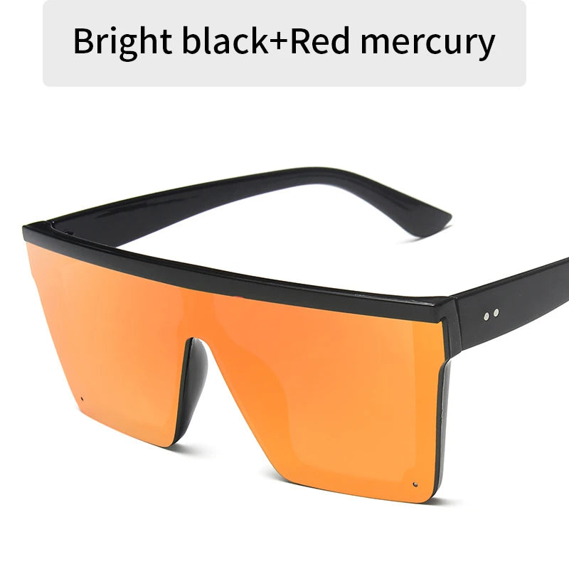 Vintage Flat Top Solglasögon – fyrkantiga UV400 shades unisex