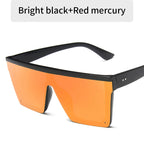 Vintage Flat Top Solglasögon – fyrkantiga UV400 shades unisex