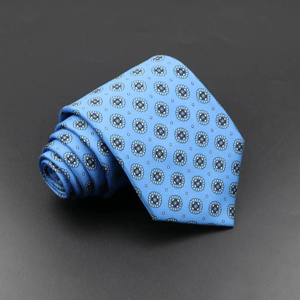 Slips herr 7,5 cm – färgglad prickig & floral
