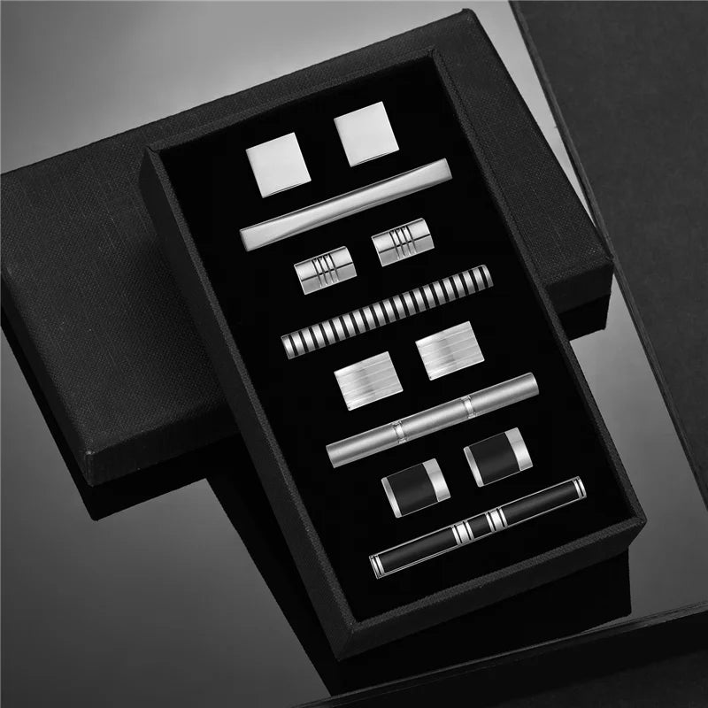 Slipsnålar & manschettknappar set – 4-pack