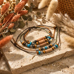 Smyckesset herr – halsband & armband med träpärlor