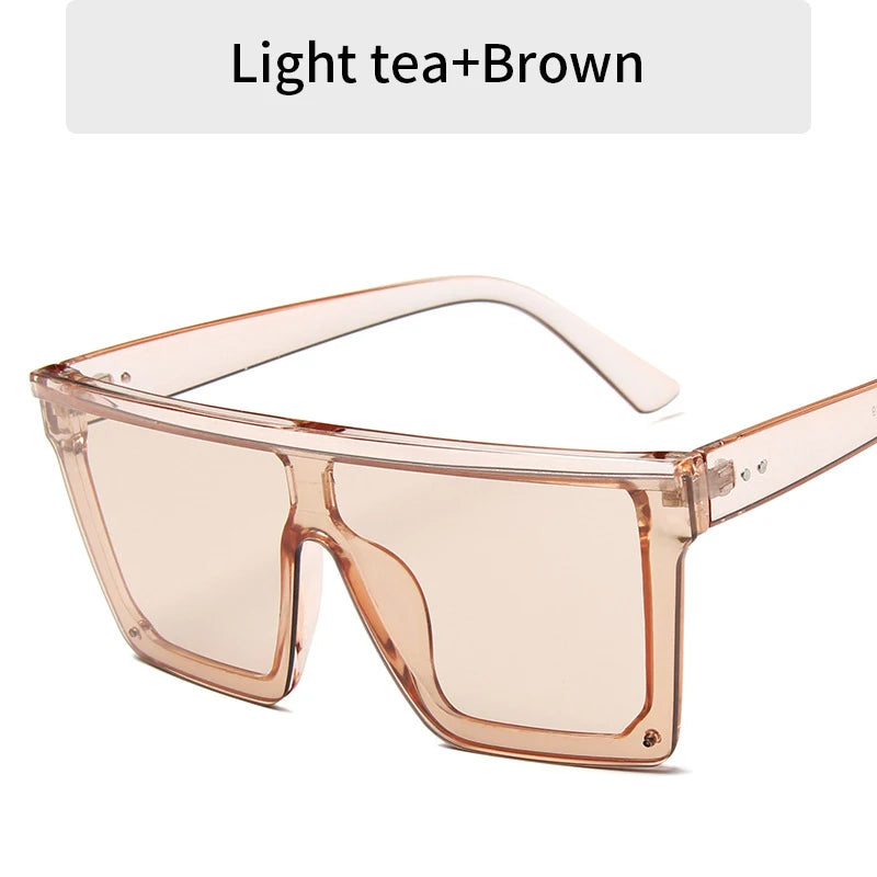 Vintage Flat Top Solglasögon – fyrkantiga UV400 shades unisex