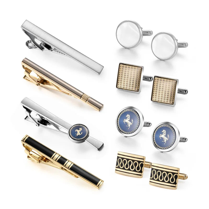 Slipsnålar & manschettknappar set – 4-pack