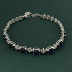 Silverarmband med blå zirkon – elegant damarmband