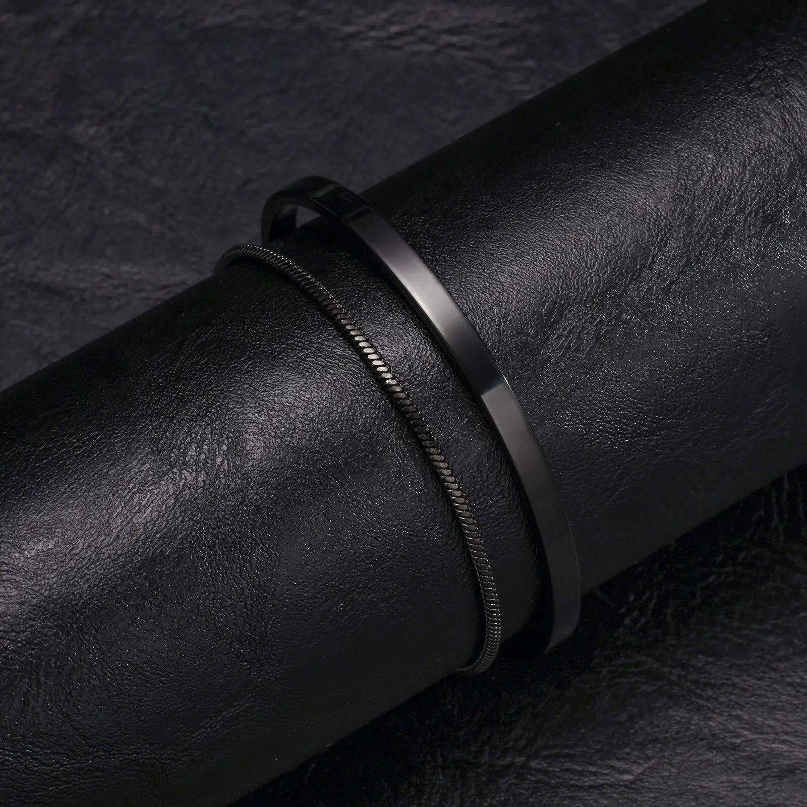 Trendigt armband  för män – 2‑pack i rostfritt stål
