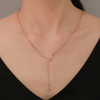 Guldpläterat choker halsband med måne och stjärna