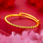 Guldarmband Dam 18K Twist