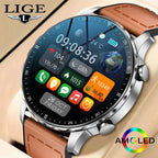 LIGE BW0664 smartwatch med Bluetooth-samtal och pulsmätning