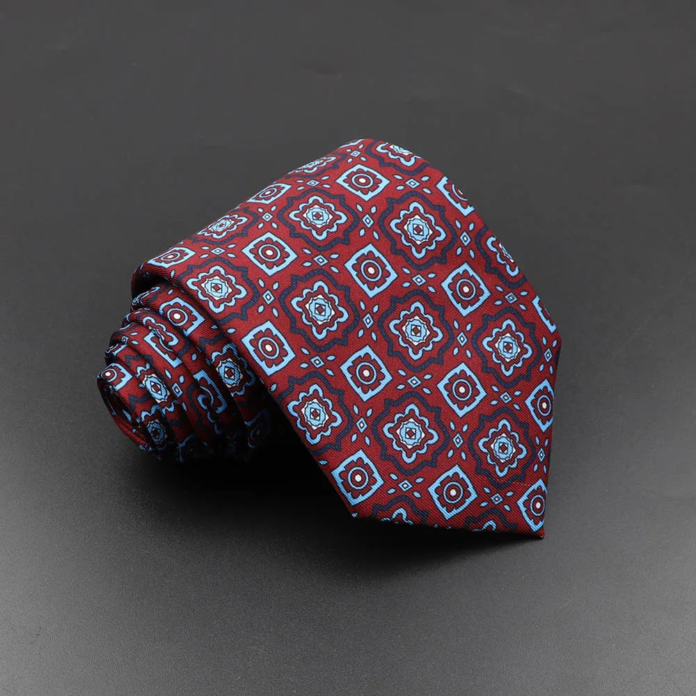 Slips herr 7,5 cm – färgglad prickig & floral