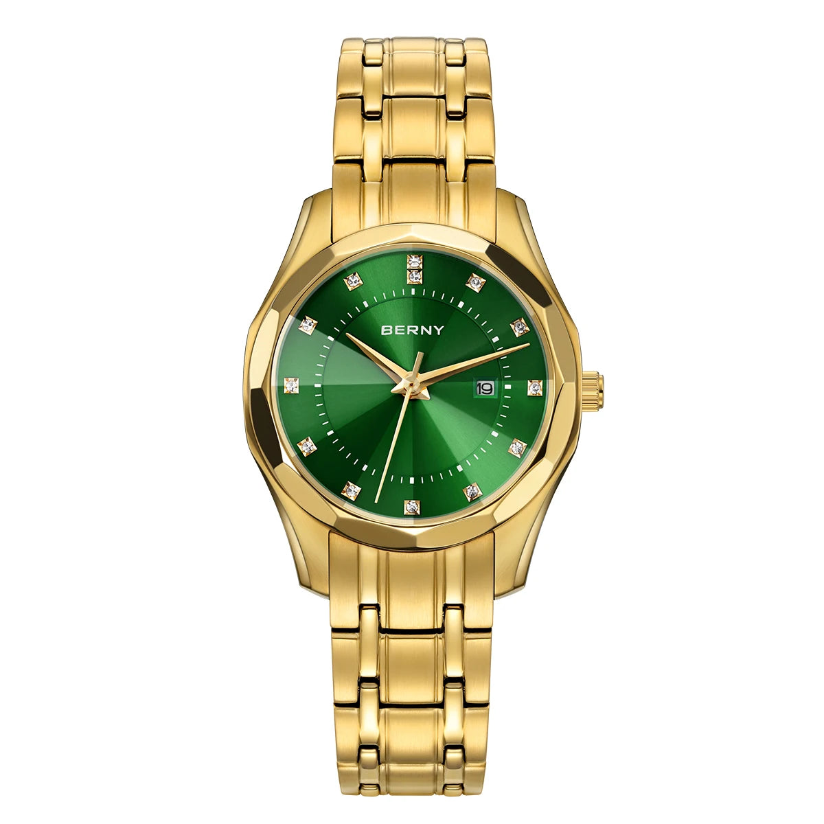 BERNY damklocka i guldton – Elegant automatisk klocka