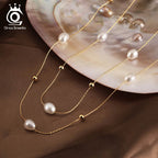 ORSA JEWELS pärlhalsband dam – barockpärlor & 925 sterlingsilver