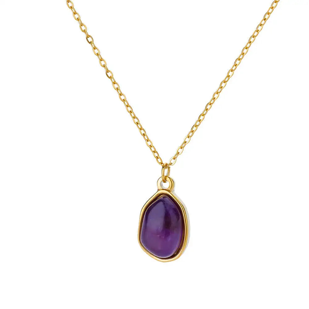Halsband dam – halsband med healing crystal oregelbundna
