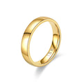 Guldfärgad ring i rostfritt stål – 24 karat‑pläterad vigselring 4 mm
