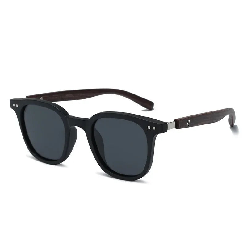 Retro Solglasögon Trälook – Polariserade UV400 Unisex