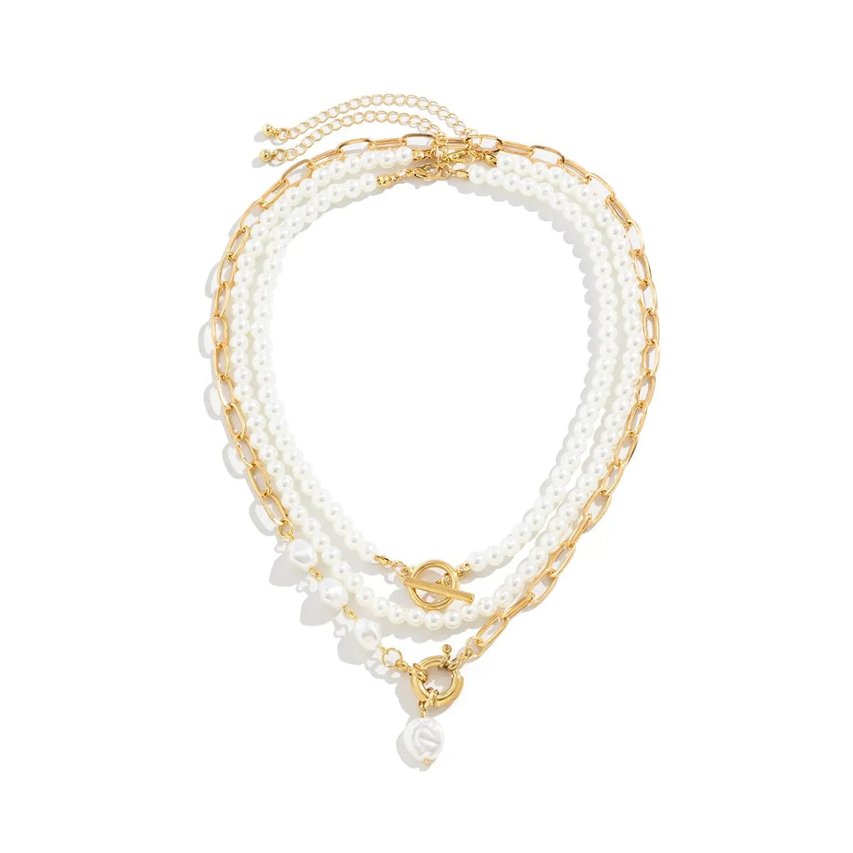 3-pack halsband med pärlor – Y2K vintage