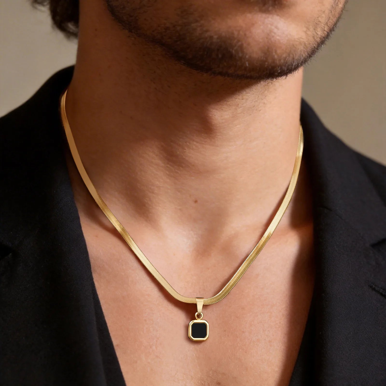 Dog Tag halsband herr – militärinspirerat hänge i rostfritt stål