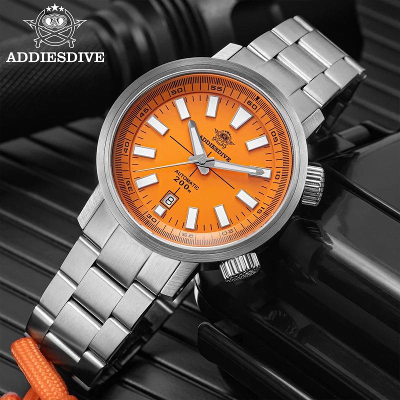 ADDIESDIVE Automatisk Dykarklocka 42mm – Safirglas & 200M Vattentät