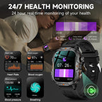 LIGE Rugged Military Smartwatch 1.96” – Bluetooth & ficklampa