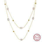 ORSA JEWELS pärlhalsband dam – barockpärlor & 925 sterlingsilver