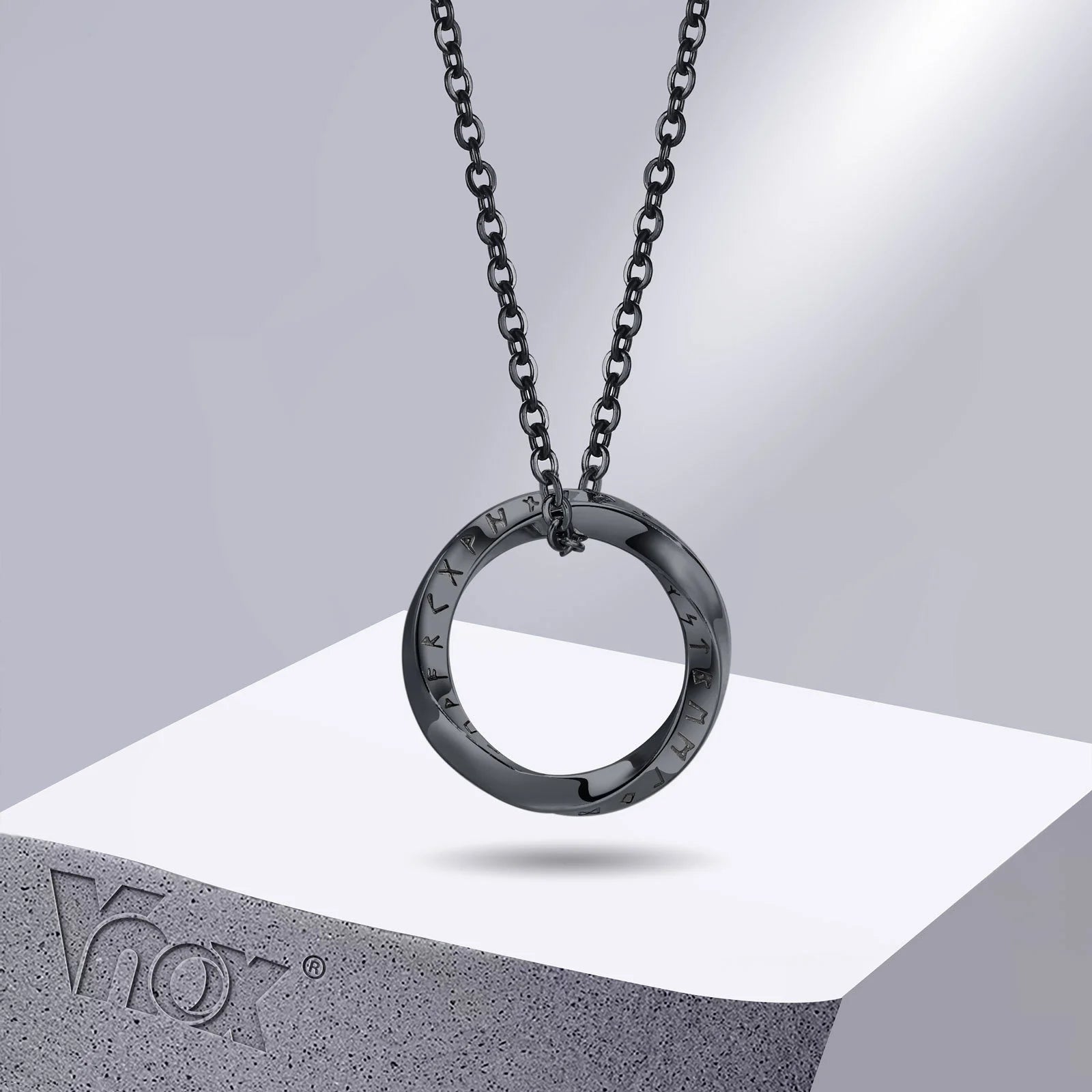 Vikingahalsband herr – rostfritt stål Mobius