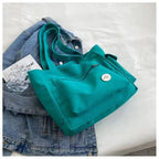 Canvas tote bag med stor kapacitet