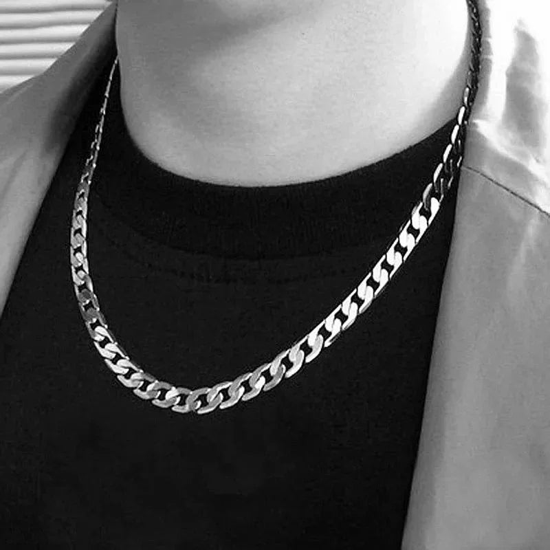 Klassiskt kedjehalsband 6 mm i 925 silver – unisex