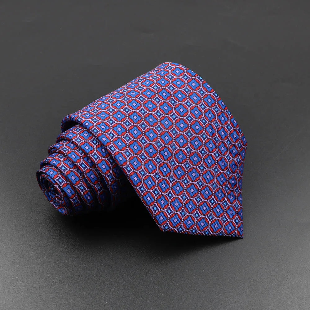 Slips herr 7,5 cm – färgglad prickig & floral