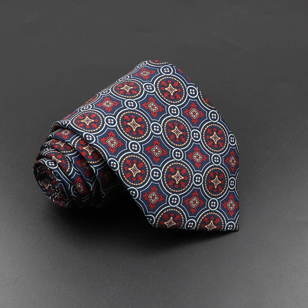 Slips herr 7,5 cm – färgglad prickig & floral