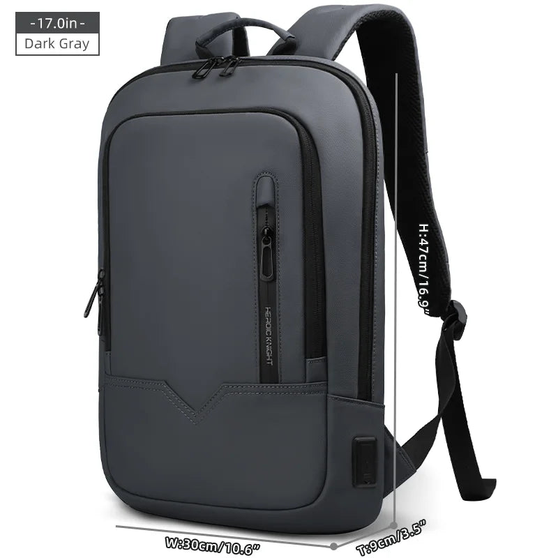 Heroic Knight slim datorryggsäck 15,6–17 tum med laddningsport