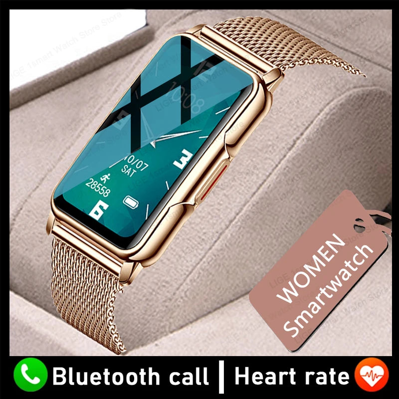 LIGE Smartwatch Dam 1.47” – Bluetooth-samtal & hälsa