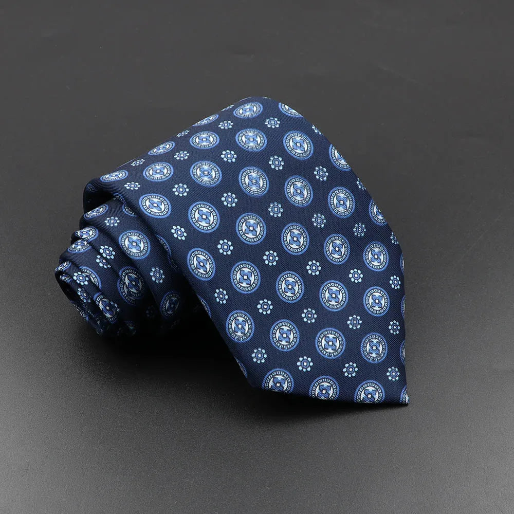 Slips herr 7,5 cm – färgglad prickig & floral