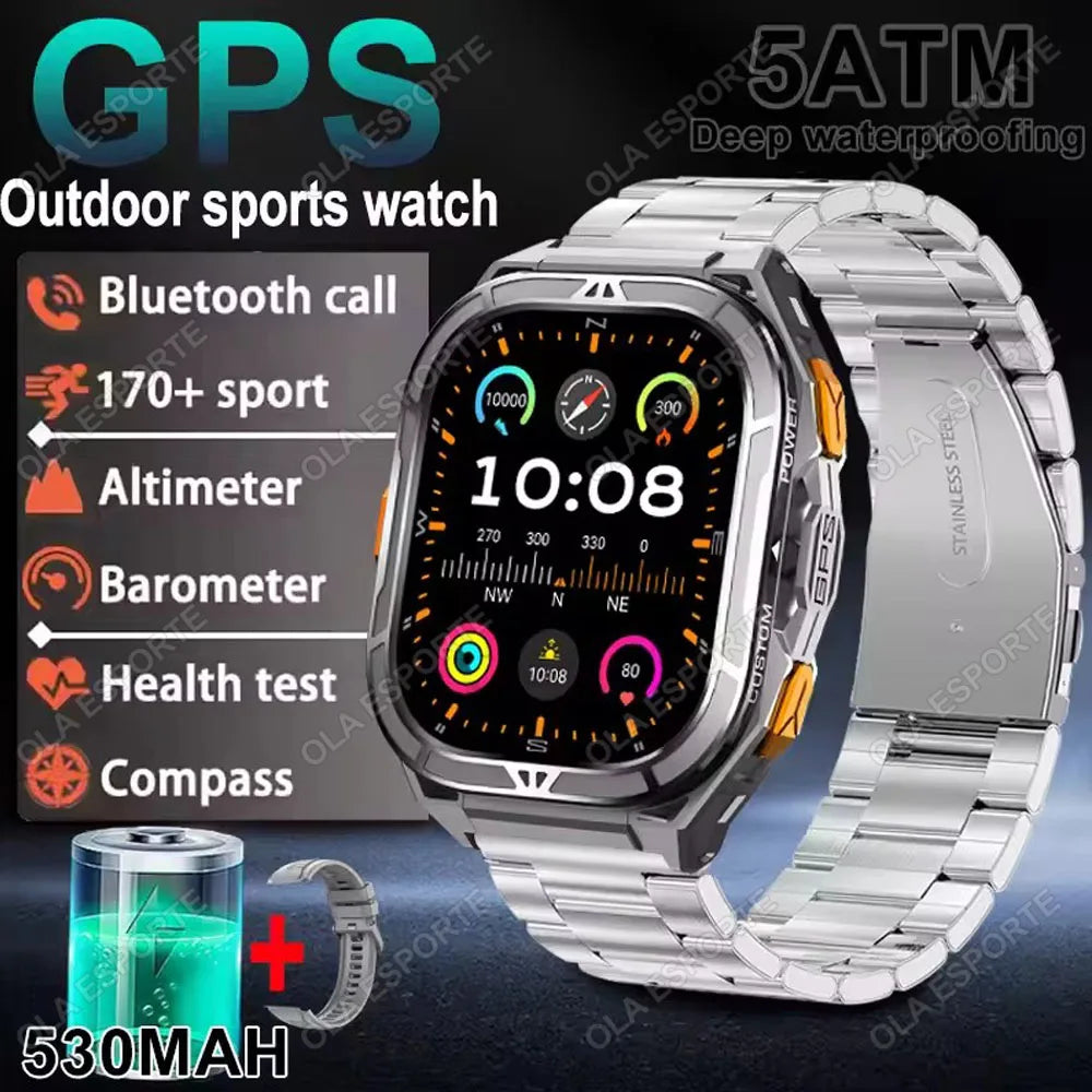 X5 GPS Smartwatch – AMOLED 1.96” & 5ATM Militärklassad