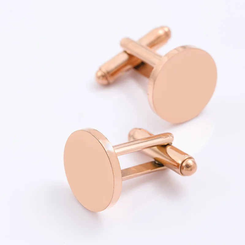 Stilrena manschettknappar i rostfritt stål