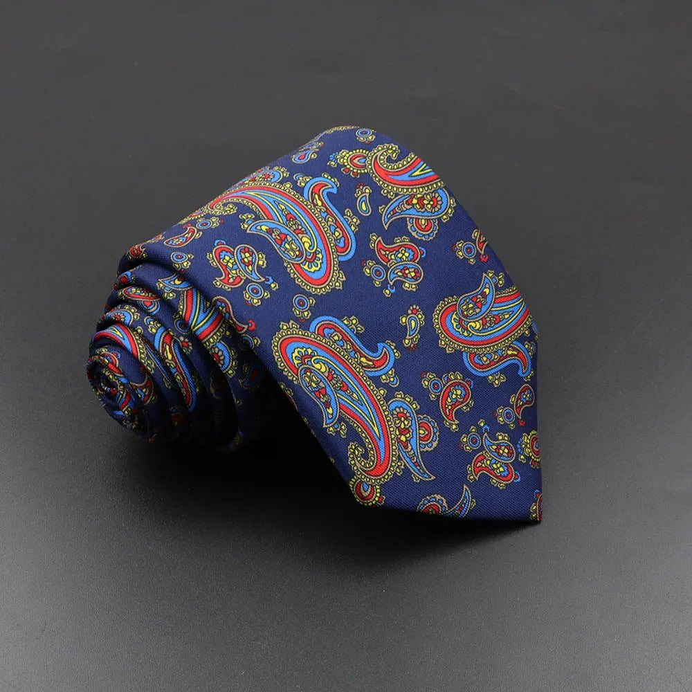 Slips herr 7,5 cm – färgglad prickig & floral