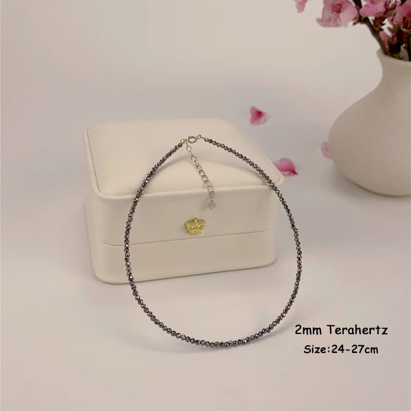 Fotlänk i 925 sterling silver med turmalin 24–27 cm
