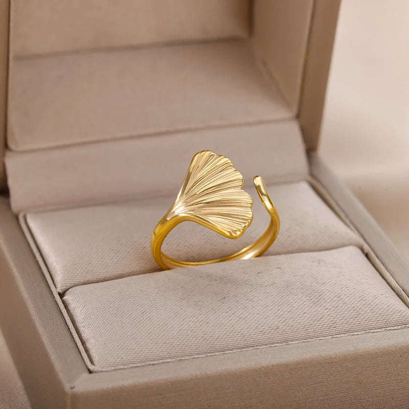 Ring dam – ginkgo blad ring bladformade